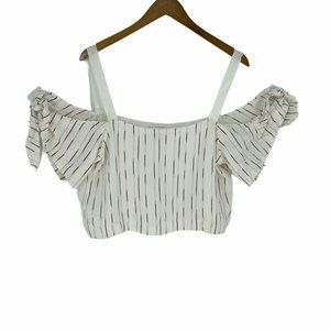 Bishop + Young Women's Ribbon Cold Shoulder Crop T